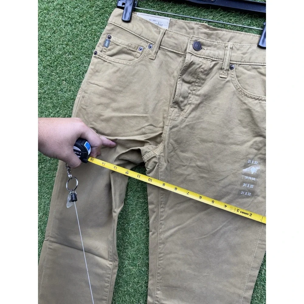 Abercrombie Fitch Pants Mens 31x32 Chino Felix Super Skinny Stretch Khaki NWT